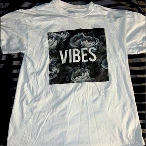 Vibes White and Grey Tee